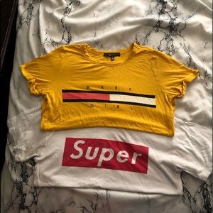 PRETTY LITTLE THING TEES size m baby girl & super